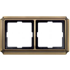 Рамка 2 поста Merten Antique. Колір Антична латунь MTN483243 