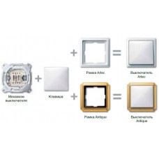 Рамка 3 поста Merten Antique. Колір Бежевий MTN483344 