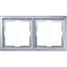 Рамка 2 поста Merten Artec алюміній (MTN481260 )
