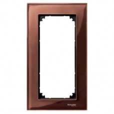 Рамка 2-постова без перегородки Merten M-Elegance Скло. Колір Махагон MTN4025-3215 