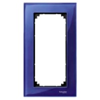Рамка 2-постовая без перегородки Merten M-Elegance Стекло. Цвет Сапфир (MTN4025-3278)