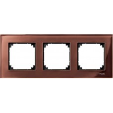 Рамка 3-постовая Merten M-Elegance Стекло Махагон MTN4030-3215 Рамка 3-постовая Merten M-Elegance Стекло Махагон MTN4030-3215