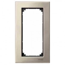 Рамка 2-постова без перегородки Merten M-Elegance метал. Колір Титан MTN403805 