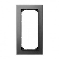 Рамка 2-постова без перегородки Merten M-Elegance метал. Колір Сірий родій MTN403814 
