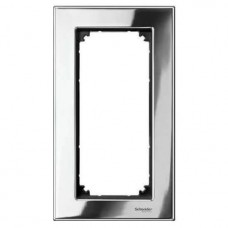 Рамка 2-постова без перегородки Merten M-Elegance метал. Колір Хром MTN403839 