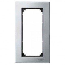 Рамка 2-постова без перегородки Merten M-Elegance метал. Колір Платина-срібло MTN403860 