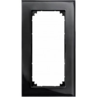 Рамка 2-постовая без перегородки Merten M-Elegance Стекло. Цвет Оникс (MTN404803)