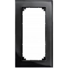 Рамка 2-постова без перегородки Merten M-Elegance Скло. Колір Онікс MTN404803 