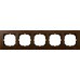 Рамка 5-постовая Merten M-Elegance Дерево Орех MTN4055-3473 