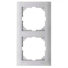 Рамка 2-постова Merten M-Pure. Колір Алюмінію MTN4020-3660 