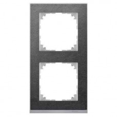 Рамка 2-постовая Merten M-Pure Decor Сланец/ алюминия MTN4020-3669 Рамка 2-постовая Merten M-Pure Decor Сланец/ алюминия MTN4020-3669