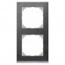 Рамка 2-постовая Merten M-Pure Decor Сланец/ алюминия MTN4020-3669 
