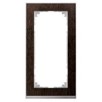 Рамка 2-постова без перегородки Merten M-Pure Decor. Колір Венге/Алюміній MTN4025-3671 
