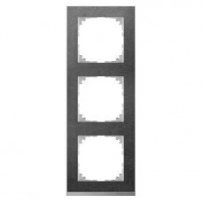 Рамка 3-постова Merten M-Pure Decor. Колір Сланець/Алюміній MTN4030-3669 