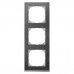 Рамка 3-постовая Merten M-Pure Decor Сланец/Цвет алюминия MTN4030-3669 