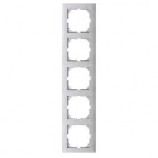 Рамка 5-постова Merten M-Pure алюміній (MTN4050-3660)