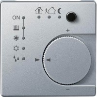 Терморегулятор KNX с 4- кнопочным интерфейсом Merten System M Алюминий MTN616860 Терморегулятор KNX с 4- кнопочным интерфейсом Merten System M Алюминий MTN616860