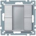 2-кнопочный выключатель KNX plus Merten System M Алюминий MTN627660