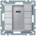 4-кнопковий вимикач KNX plus з ІЧ-приймачем Merten System M. Колір Алюміній MTN627960