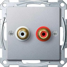 Механізм аудіо розетки Merten колір Алюміній (MTN4350-0460)