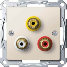 Механізм аудіо/відео розетки Merten. Колір Бежевий, MTN4351-0344