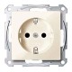 Механизм розетки с заземлением и накладкой Merten Shuko, 2 полюса, 16А (MTN2301-0344)