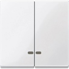Двойная клавиша с окошком для световой индикации Merten System M. Полярно-белый MTN3420-0319 Двойная клавиша с окошком для световой индикации Merten System M. Полярно-белый MTN3420-0319