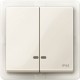 Двойная клавиша с окошком для световой индикации IP44 Merten System M. Бежевый MTN3424-0344 Двойная клавиша с окошком для световой индикации IP44 Merten System M. Бежевый MTN3424-0344