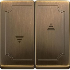Клавиша для выключателей рольставней Merten System Design.  Античная латунь MTN411543 
