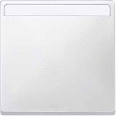 Клавіша для 1-кнопкового вимикача з полем для напису Merten System Design. Колір Полярно-Білий MTN412319 