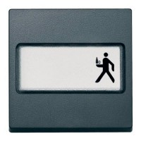 Клавиша с полем для надписи Merten System M. Цвет Антрацит (MTN433314)