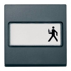 Клавіша з полем для напису Merten System M. Колір Антрацит MTN433314 