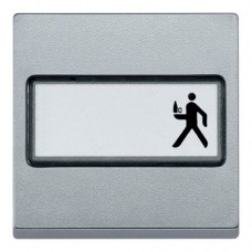 Клавіша з полем для напису Merten System M. Колір Алюміній MTN433360 