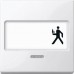 Клавиша с полем для надписи и окошком для световой индикации Merten System M.  Полярно-белый MTN434719 