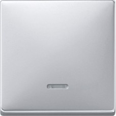 Клавиша с окошком для световой индикации Merten System Design.  Алюминий MTN438060 