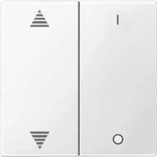 Клавиша для модуля 2-кнопочного выключателя KNX с символами I/0 и вверх/вниз Merten System M.  Полярно-белый MTN619619 