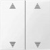 Клавиша для модуля 2-кнопочного выключателя KNX с символами вверх/вниз Merten System M.  Полярно-белый MTN619719 