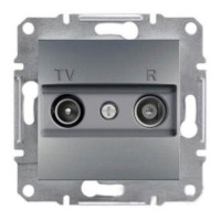 ⚡Розетка TV-R проходная 4 dB Asfora сталь (EPH3300262)