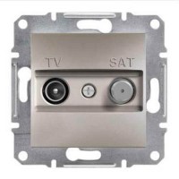⚡Розетка TV-SAT проходная 4 dB Asfora бронза (EPH3400269)