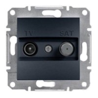⚡Розетка TV-SAT кінцева 1 dB Asfora антрацит (EPH3400471)