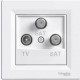 ⚡Розетка TV-SAT-SAT концевая 1 dB Asfora белая (EPH3600121)