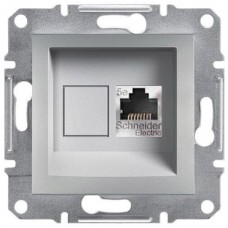 ⚡Розетка компьютерная Кат5e STP Asfora алюминий (EPH5000161)