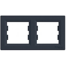 Рамка 2-х постова горизонтальна Asfora антрацит (EPH5800271)
