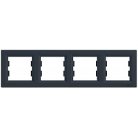 ⚡Рамка 4-х постова горизонтальна Asfora антрацит (EPH5800471)