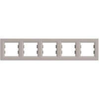 ⚡Рамка 5-ти постовая горизонтальная Asfora бронза (EPH5800569)