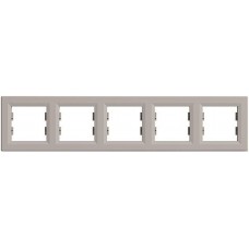 Рамка 5-ти постова горизонтальна Asfora бронза (EPH5800569)