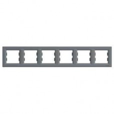  Рамка 6-ти постовая горизонтальная Asfora сталь (EPH5800662)