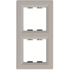 ⚡Рамка 2-х постова вертикальна Asfora бронза (EPH5810269)