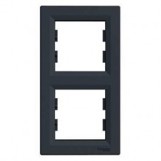 ⚡Рамка 2-х постова вертикальна Asfora антрацит (EPH5810271)