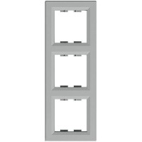 ⚡Рамка 3-х постовая вертикальная Asfora алюминий (EPH5810361)